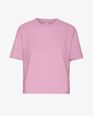 Organic Boxy Crop Tee - Cherry Blossom - Female - L