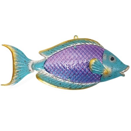 Håndlaget metallfisk veggdekor glass hengende fisk veggkunst