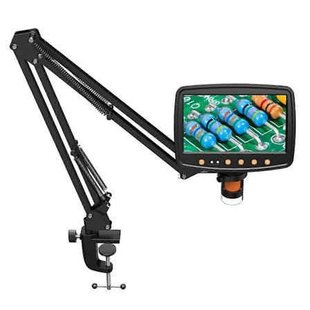 RIEVBCAU Fleksibel Mikroskop Arm Stand Justerbart Metalbeslag Mønt Mikroskop Beslag Kompatibel med