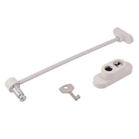 Sikkerhetsvindu Dørstopper Dør Sikkerhetslås Heavy Duty Kabel og Nøkkellås for Baby Barn og Katt, (Hvit, 2PCS)