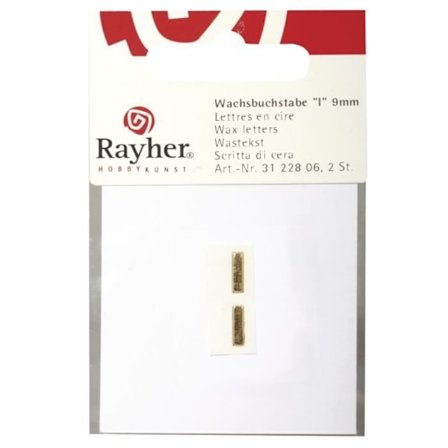 Vaxbokstäver -I-, guld, 9mm, tab.-LS 2 st