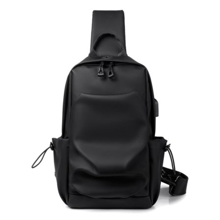 Män Dam Sling Bag Ryggsäck Lätt vattentät liten svart