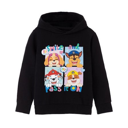 Paw Patrol Girls Smile And Pass It On Hoodie 7-8 År Svart