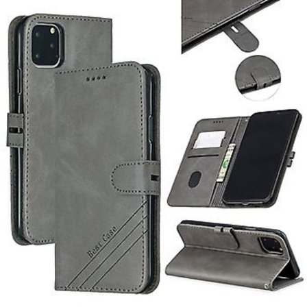 Plånboksfodral för iPhone 11 Pro Max, 3 kreditkortsfack ID-korthållare, PU-läder Flip-fodral