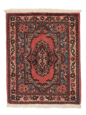 Oriental Sarouk Rug 69X85 Black/Dark Red Wool, Persia/Iran