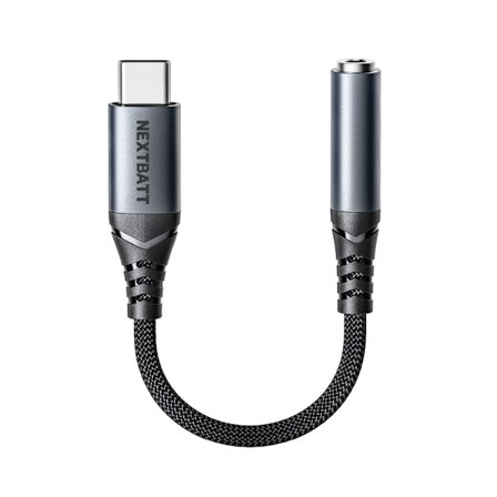 NEXTBATT Äänisovitin USB-C - 3,5 mm - Musta