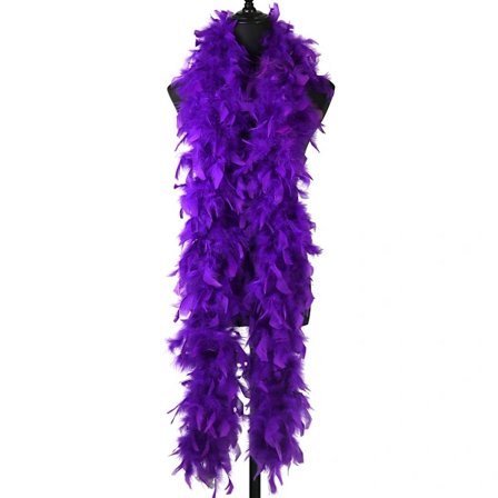 /EA/1,8 m 40 gram lila kalkonfjäderboa dans bröllop hantverk fest, halsduk kostym