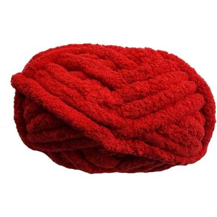 Paksun neule chenille-lanka käsin neulottuihin viltteihin, superpehmeä iso jumbo-peittolanka Red