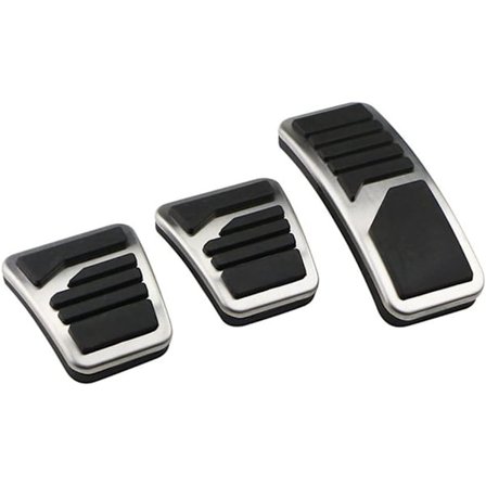 3 kpl Auton poljinsuojia ruostumattomasta teräksestä, liukumaton auton jarrupoljinsuoja, kaasupolkimen suoja yhteensopiva EX:n kanssa