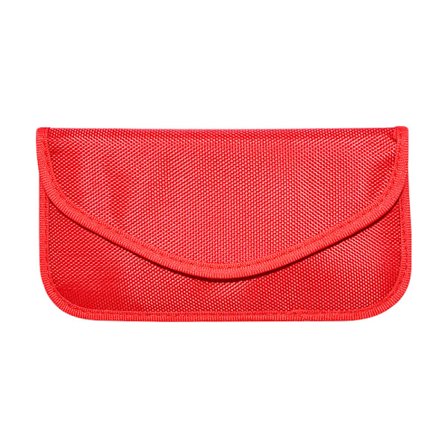 Skyddande canvas anti-strålning anti-spårning anti-spion signal blockerande väska kombinerad funktion mobiltelefon väska röd