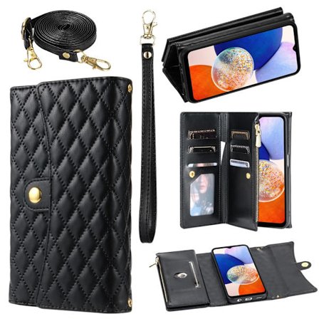 SKALO Samsung A05s 4G Evelope Clutch 8-Fack - Svart