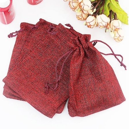 20 stk gaveposer smykkesekker 15 x 20 cm juteposer gaveposer stoffposer med snøring