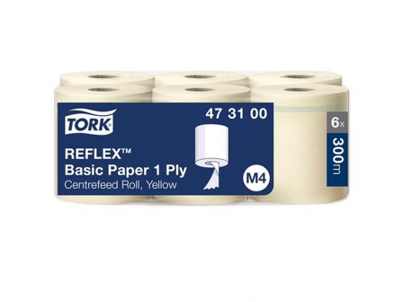 Tork Torkrulle Reflex Basic M4 gul 6/fp - Lyreco - Städ och hygien - Toalettpapper och torkpapper - Torkrullar