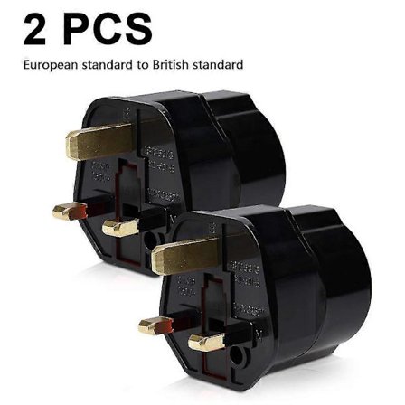 2x Reseadapterkontakt för England - Resekontakt Strömadapter Eu till Uttag - Resekontakt [DB]