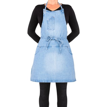 Dutchdeluxes Five Pockets Slim Fit förkläde, washed indigo | Matlagning > Köksredskap > Förkläden | Bagaren och Kocken