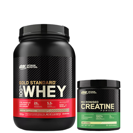 100% Whey Gold Mocha Cappuccino 908 g + Kreatin 187 g