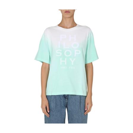 Philosophy di Lorenzo Serafini Crew Neck T-Shirt Grøn, Dame T-shirts