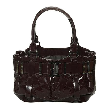 Burberry Vintage Pre-owned Quilted Patent Leather Håndtaske Lilla, Dame Vintage Tasker, Størrelse: ONE Size