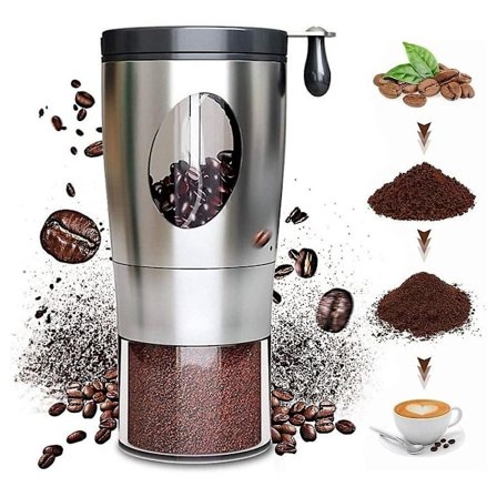 Kätevä säädettävä käsikäyttöinen kahvimylly KLB