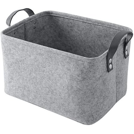 Filtet Kurv Med Håndtak Skap Organizer Oppbevaringsboks For Klær