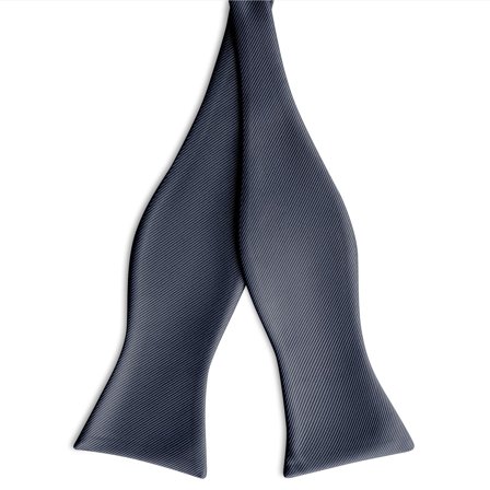 Graphite Self-Tie Grosgrain Bow Tie for Men - Self-tie bow ties