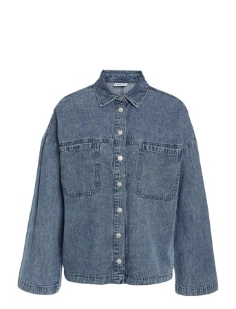 NOISY MAY Nmenza L/S Oversize Shirt Mg004Mb Noos - Blue - M