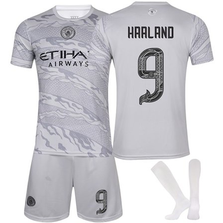 24-25 Manchester City Drakens År Fotbollströja Barn Vuxen No.9 Haaland Storlek 24, Limited Edition Tröja, Träningskläder