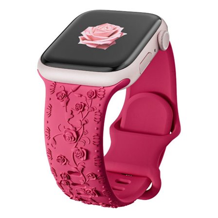 Nytt Kompatibelt med Apple Watch Armband Silikonarmband ROSRÖD 38/40/41MM ROSA