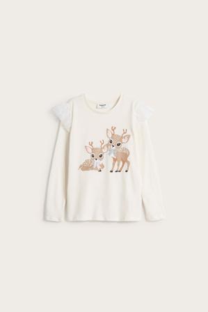 Topp med tyllvolang | Offwhite | Barn | Kappahl