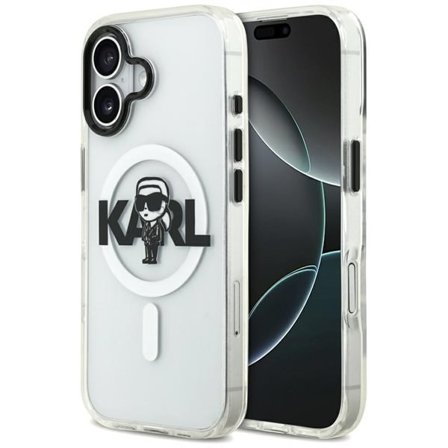 Karl Lagerfeld IML Karl Sketch Logo MagSafe-etui til iPhone 17 - Gennemsigtig