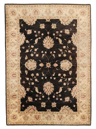 Tapis D'orient Ziegler Fine 155X214 Orange/Noir (Laine, Pakistan)