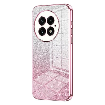 SKALO OnePlus 13 Electroplating Glitter Suojakuori - Pinkki