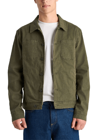 Lindbergh Twill Overshirt Kavajer Herr Grön M