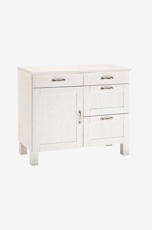 Loft24 - Kaappi Alby 4 laatikkoa /1 ovi - Valkoinen - Kaapit - - Homeroom