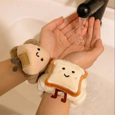 Tvätta ansiktet förhindra fukt ärmar Toast + ris armband