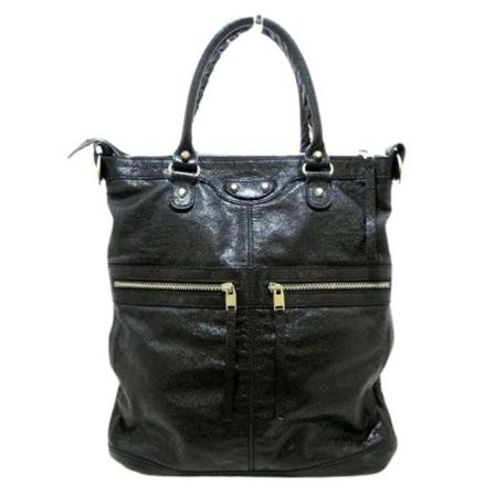 Balenciaga Vintage, Pre-owned Handbag Zwart, Dames, Maat:ONE Size,leather