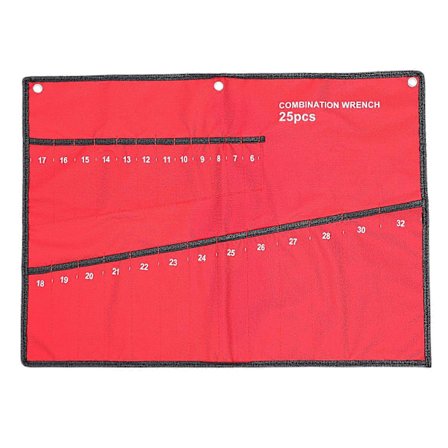 Verktøyveske i lerret, verktøybag, sett med fastnøkler, skiftenøkkelholder, veske for fastnøkler, rulleveske for reparasjonsverktøy