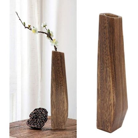 Dekorative treplantepotter høye små vaser, trevase lekkasjesikker håndlaget saftig blomsterpotte innendørs dekorasjoner planteholder for hjem friske 