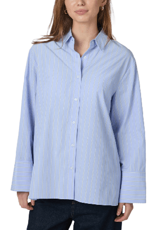 Neo Noir Dita Twin Stripe Shirt Skjortor Dam Blå 36