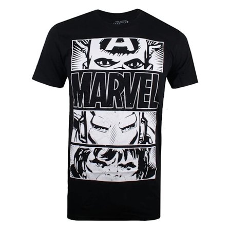 Marvel Hero Eyes T-shirt L Svart