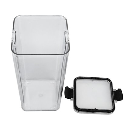 Förvaringslåda för kök, transparent, livsmedelsgodkänd, BPA-fri, förvaringsbehållare för mjöl, socker, spannmål, bönor, 1800 ml
