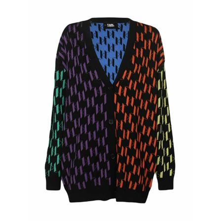 Karl Lagerfeld, Cardigans Zwart, Dames, Maat:M