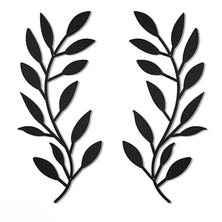 2 kpl Metal Tree Leaf Wall Decor viiniköynnöksen oliivipuun oksalehtiseinä