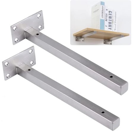 Hyllebraketter 30 cm, 2 stk. Industriell Brakett Vegg Hylle Usynlig