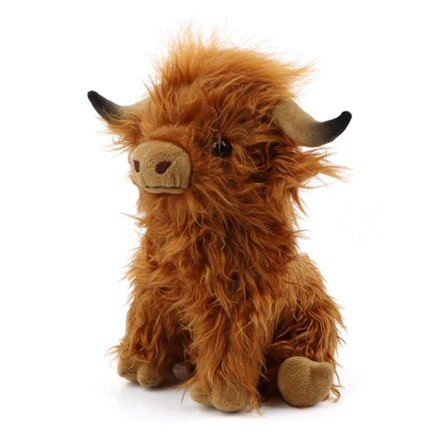 25cm Highland Cow Plussjedyre Baby Fyllte Dyr Myke Leke Skotsk Ku Dukke Ny