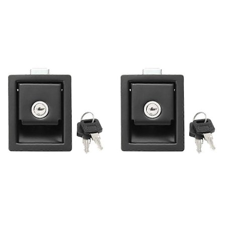 2 st Rv Bil Paddel Dörrlås Handtag Knapp - Trailer Dragtyp Panel Dörrlås