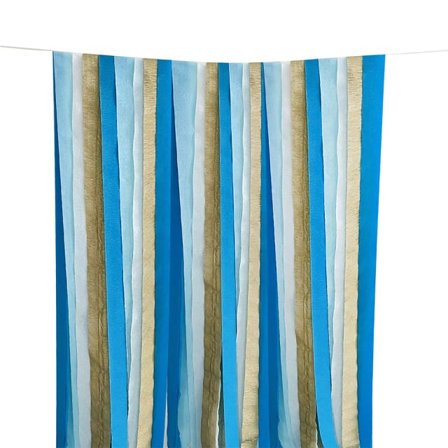 Design House 95 Backdrop streamers 12 stk blå/guld Partytillbehör Blå ONESIZE