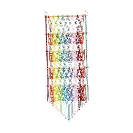 Hængende Opbevaring Plyslegetøj Opbevaring Udstoppede Dyr Net Hængekøje Boho Macramé til Hjem Soveværelse Bøger Børn Badelegetøj