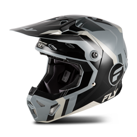 FLY Racing Formula CP Seal V26 Crosshjälm Svart/Grå/Ljusgrå M