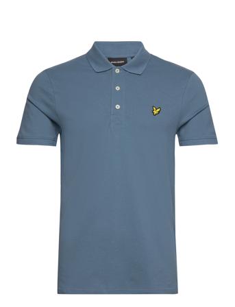 Plain Polo Shirt Polos Short-sleeved Blå Lyle & Scott*Betinget Tilbud